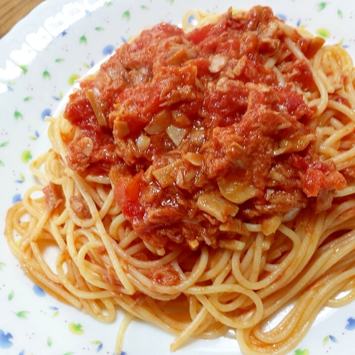 簡単！ツナのトマトソース　スパゲッティ